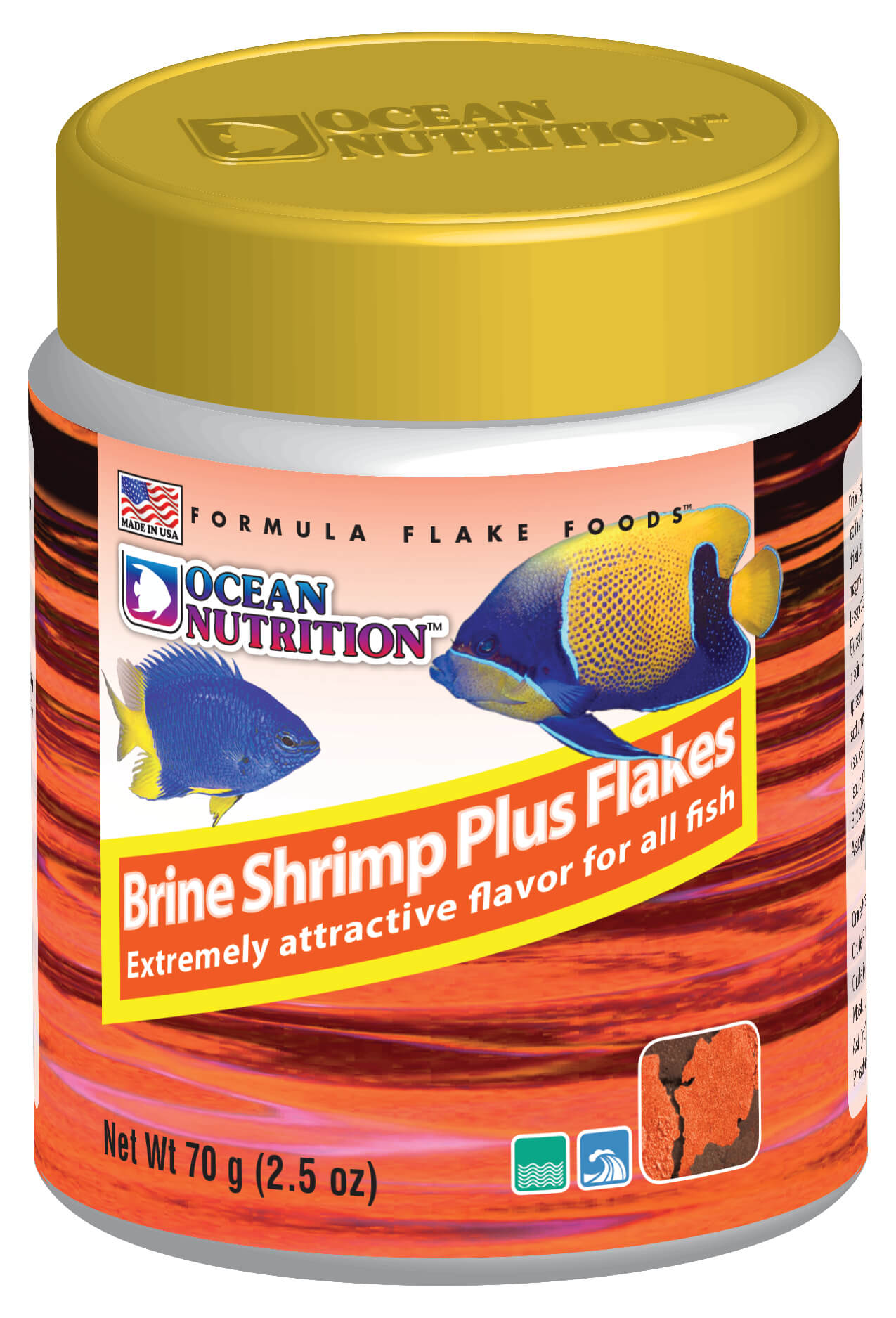 Ocean Nutrition Brine Shrimp Plus Flake Food 2.5oz